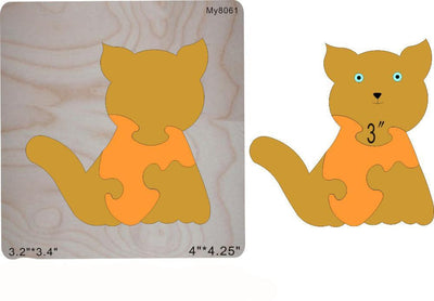 Cat Wooden Die Puzzle