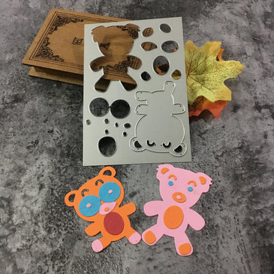 New Metal Cutting Dies Stencil Bear Jigsaw Puzzle Design Embossing Folder Cut Dies DIY Scrapbooking Album Cards Making Crafts