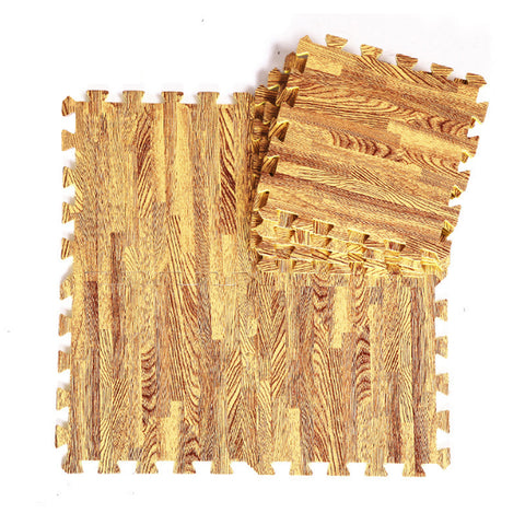 9Pcs Wood Grain Baby Mat